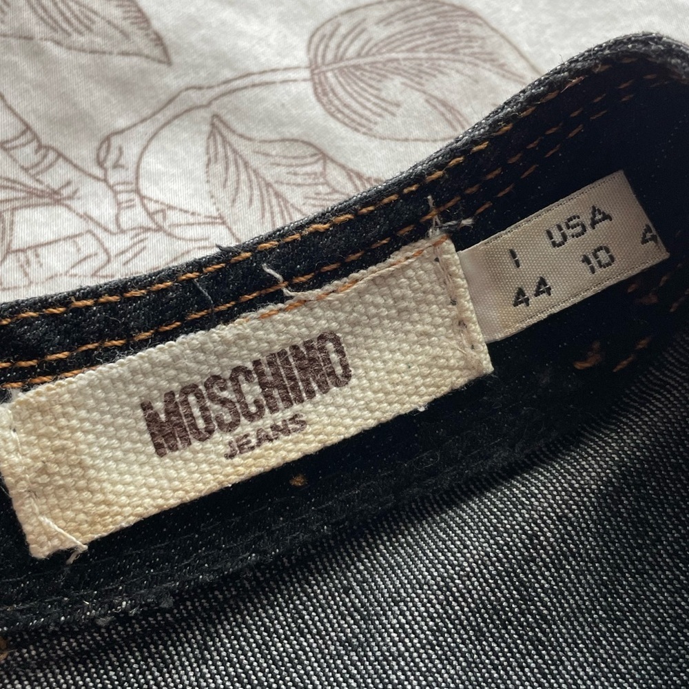 Vintage Moschino Jeans Denim Heart Patchwork Mini Dress 10 70s 80s Classic Retro - Picture 9 of 14